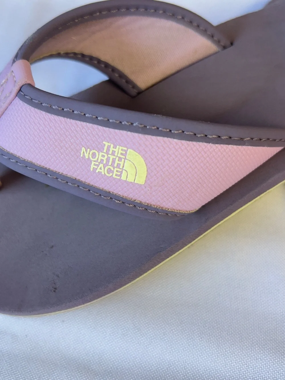 The North Face Kids Lavender and Gray Flip Flop Sandals